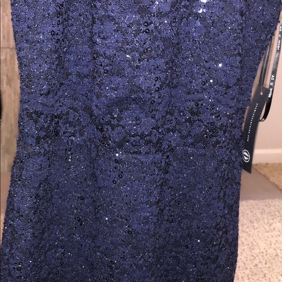 Navy Sequin Dress - Picture 2 of 4